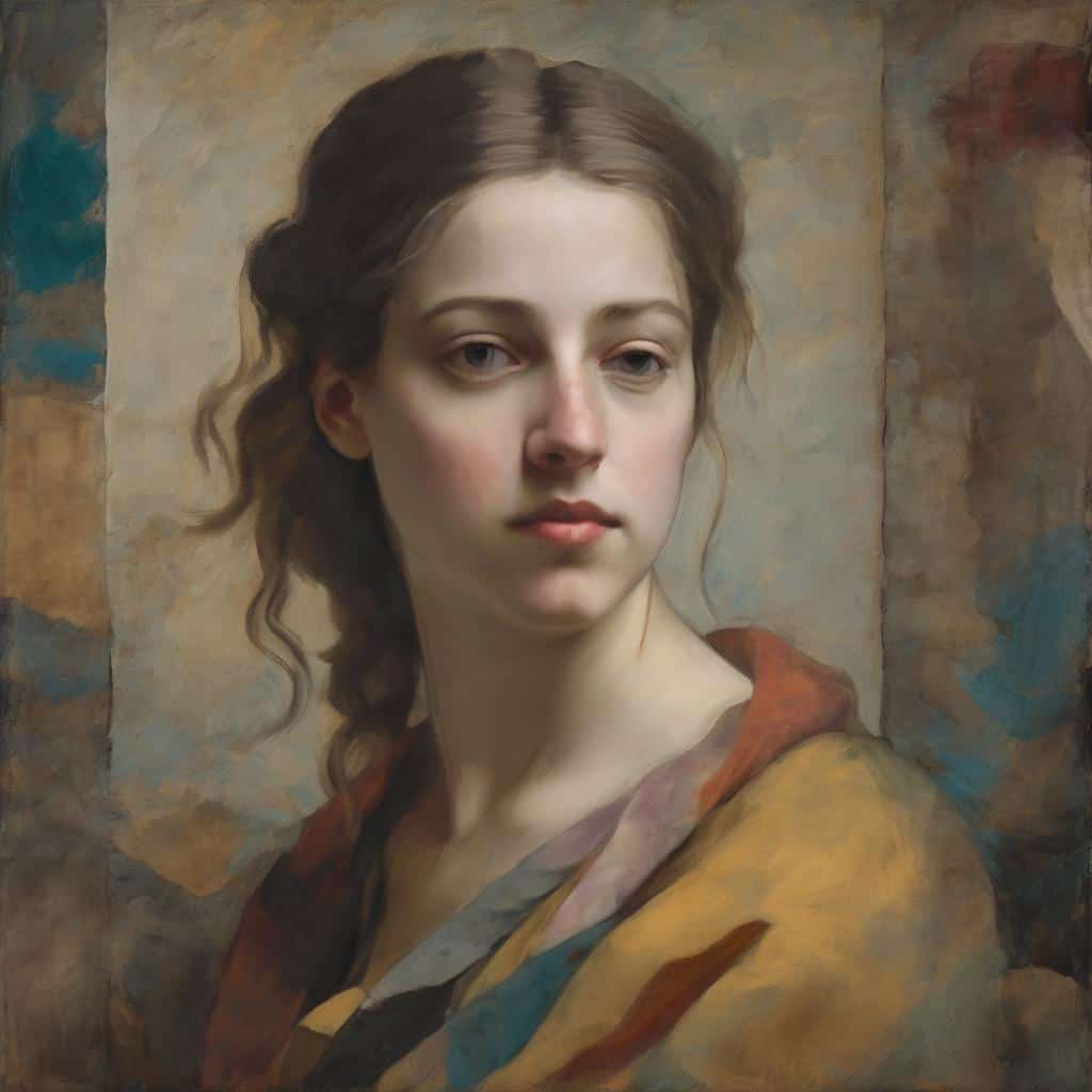 ζεστή τέχνη, πορτρέτο γυναίκας, προσωπική έκφραση, καλλιτεχνική δημιουργία, έμπνευση μέσω τέχνης.