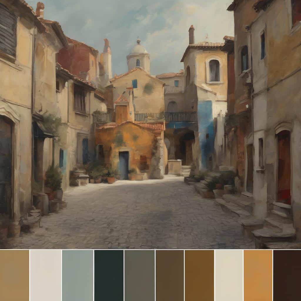 παλιά πόλη, τέχνη ως μέσα έκφρασης, ζωγραφική τοπίων, αρχιτεκτονική και έμπνευση, έργο τέχνης, ρεαλιστική ζωγραφική, καλλιτεχνική δημιουργία,cityscape painting শিল্প τέχνης, εικόνα πόλης, παραδοσιακή αρχιτεκτονική.